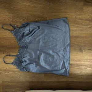 Blue Lace Trim Camisole